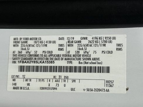 Used 2020 Ford Transit 350 XL RWD image 28