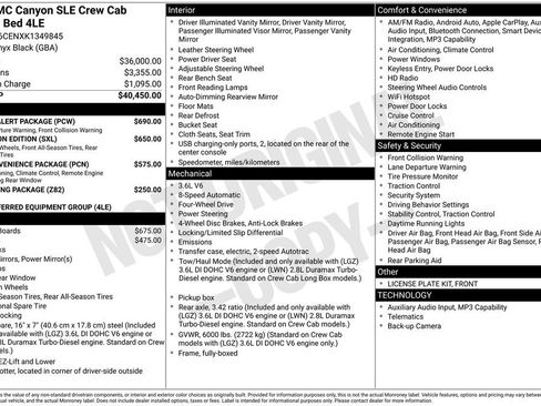 Used 2019 GMC Canyon SLE w/ Driver Alert Package image 3