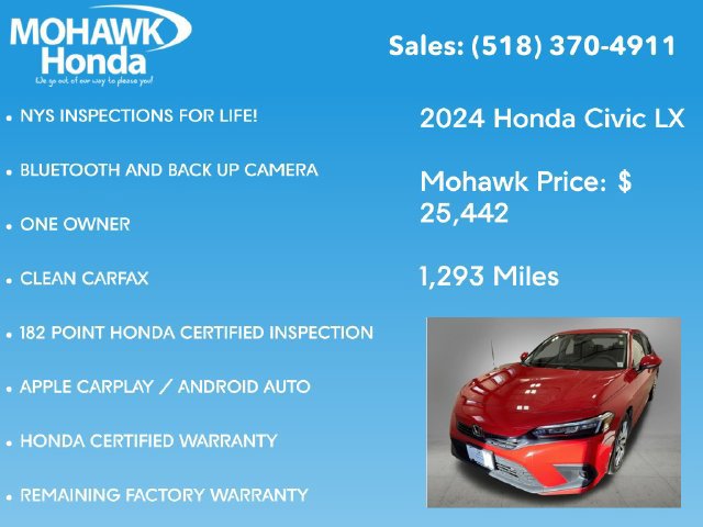 Certified 2024 Honda Civic LX image 8