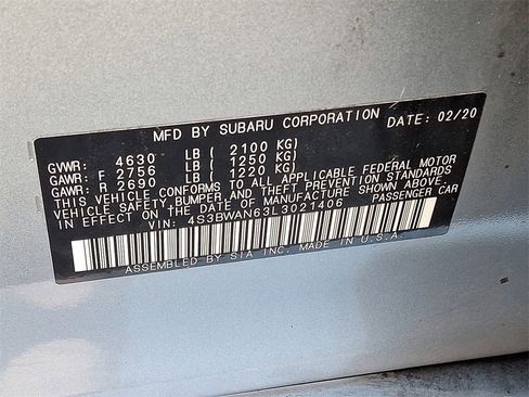 Used 2020 Subaru Legacy Limited w/ Popular Package #3 image 27