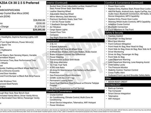 Certified 2023 MAZDA CX-30 AWD 2.5 S w/ Preferred Package image 2