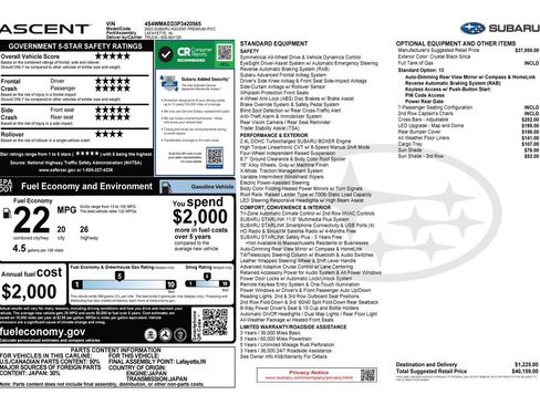 Used 2023 Subaru Ascent Premium w/ Convenience Package image 2