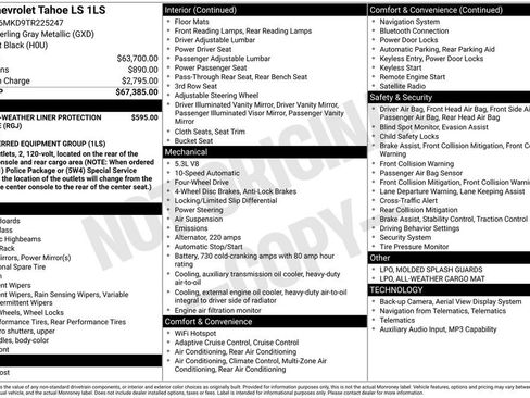 New 2026 Chevrolet Tahoe LS AWD/4WD image 35