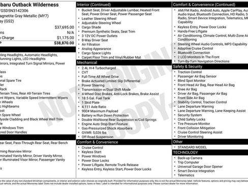 Used 2022 Subaru Outback Wilderness AWD/4WD image 26