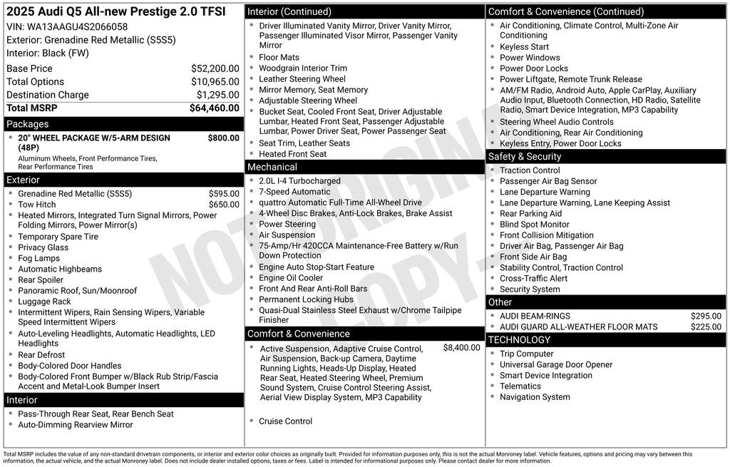 Certified 2025 Audi Q5 Prestige AWD/4WD image 49