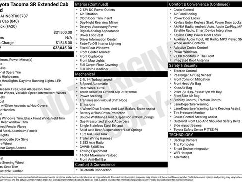 Used 2024 Toyota Tacoma SR RWD image 16
