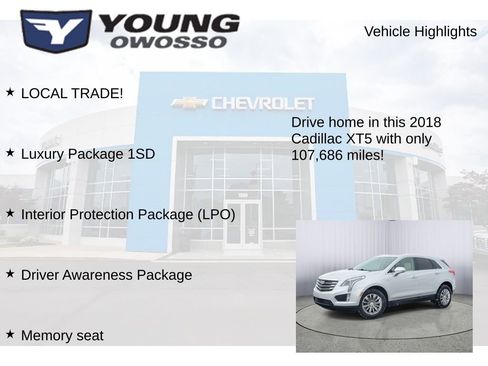 Used 2018 Cadillac XT5 Luxury w/ Driver Awareness Package image 8