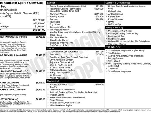 Used 2023 Jeep Gladiator Sport AWD/4WD image 40