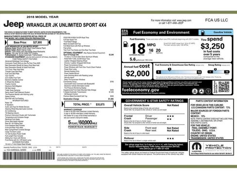 Used 2018 Jeep Wrangler Unlimited Sport S image 3