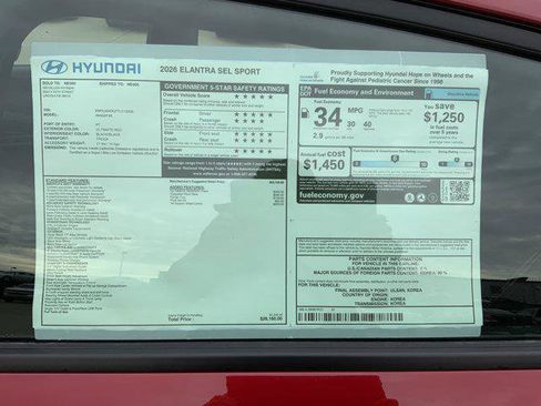 New 2026 Hyundai Elantra Sport image 13