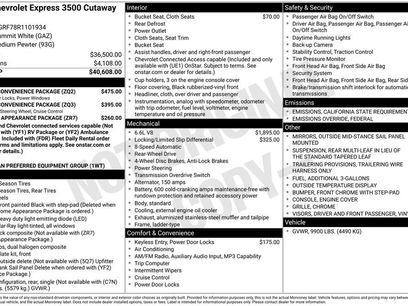 New 2024 Chevrolet Express 3500 w/ Power Convenience Package