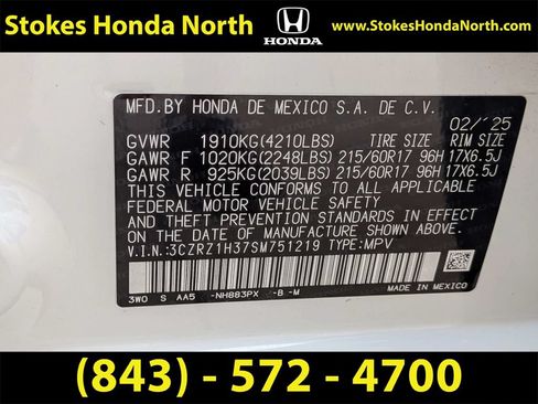 Certified 2025 Honda HR-V LX image 6