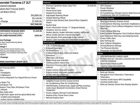 New 2026 Chevrolet Traverse LT w/ Driver Confidence Package AWD/4WD image 11
