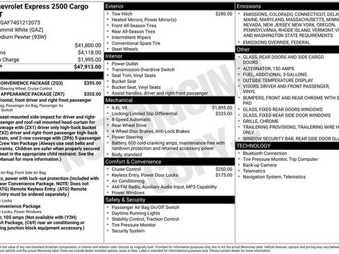 New 2025 Chevrolet Express 2500 w/ Driver Convenience Package image 40