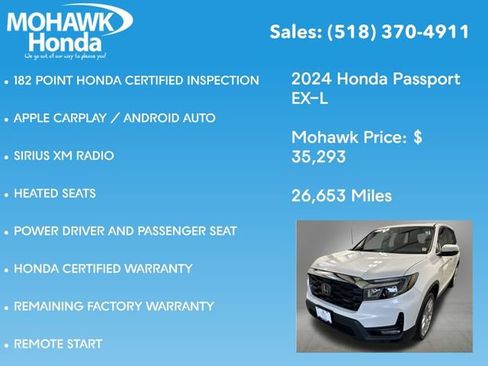 Certified 2024 Honda Passport EX-L image 16