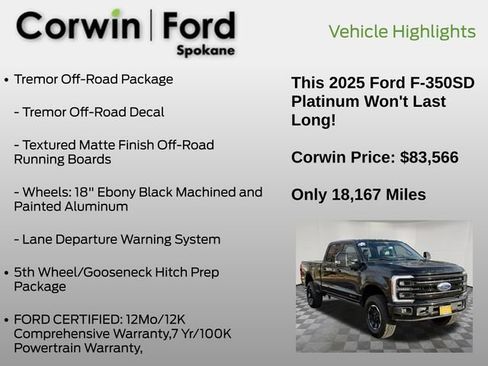 Certified 2025 Ford F350 Platinum w/ Tremor Off-Road Package image 6
