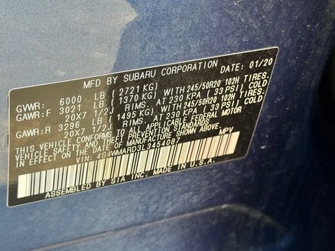 Used 2020 Subaru Ascent Touring w/ Popular Package #2A AWD/4WD image 29