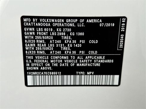 Used 2019 Volkswagen Atlas SEL Premium image 25