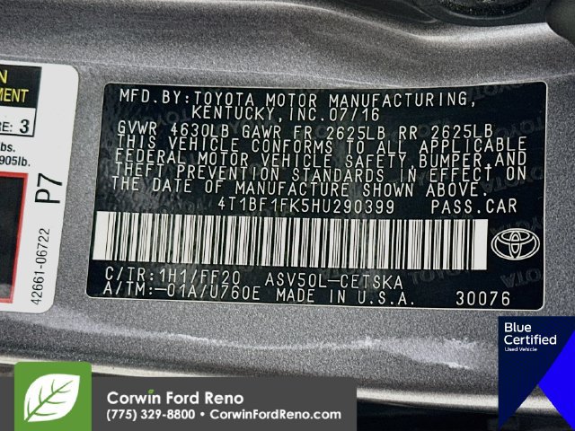 Used 2017 Toyota Camry SE w/ Protection Package (Q2) FWD image 33
