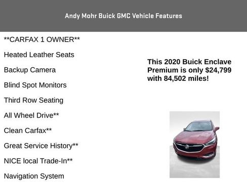 Used 2020 Buick Enclave Premium w/ LPO, Floor Liner Package AWD/4WD image 4