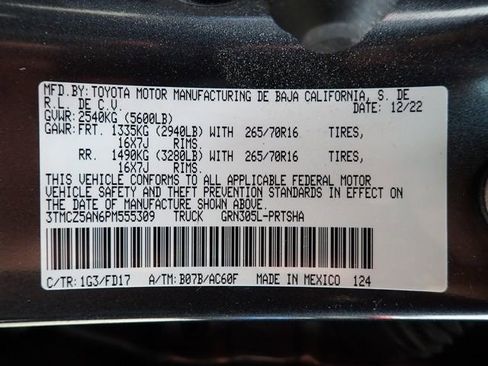 Certified 2023 Toyota Tacoma TRD Off-Road image 13