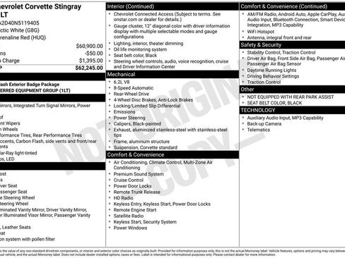 Used 2022 Chevrolet Corvette Stingray Coupe w/ 1LT RWD image 14