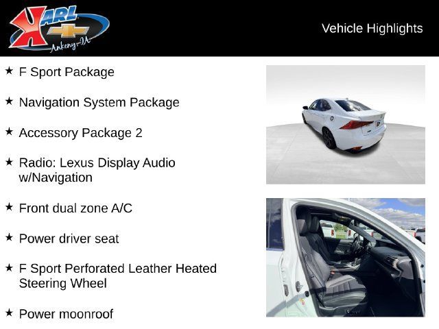 Used 2017 Lexus IS 300 F Sport w/ F Sport Package AWD/4WD image 2