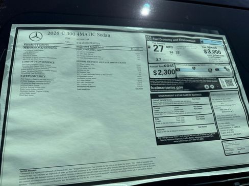 New 2026 Mercedes-Benz C 300 4MATIC Sedan image 19