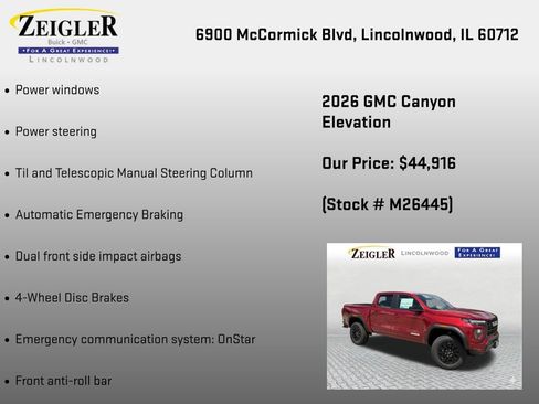 New 2026 GMC Canyon Elevation w/ Convenience Package AWD/4WD image 30