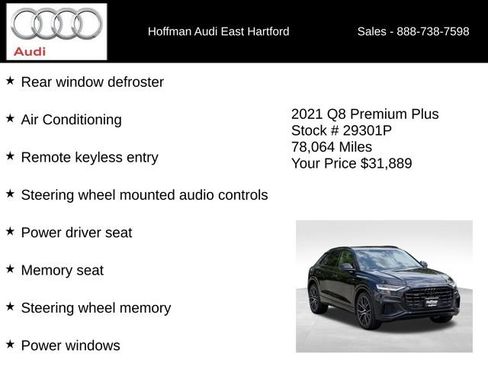 Used 2021 Audi Q8 Premium Plus w/ Premium Plus Package AWD/4WD image 36