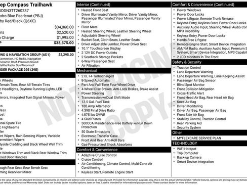 New 2026 Jeep Compass Trailhawk w/ Sun, Sound & Navigation Group AWD/4WD image 26