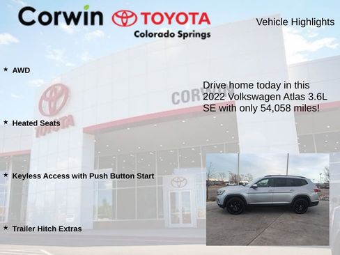 Used 2022 Volkswagen Atlas SE image 6