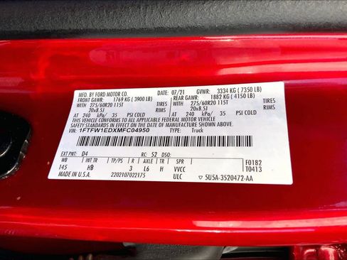 Used 2021 Ford F150 Lariat w/ Equipment Group 502A High image 34