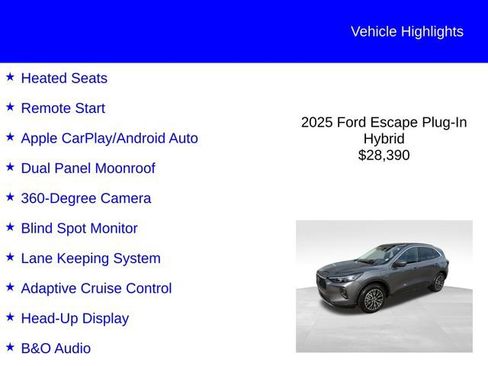Used 2025 Ford Escape SE w/ PHEV Premium Package FWD image 2
