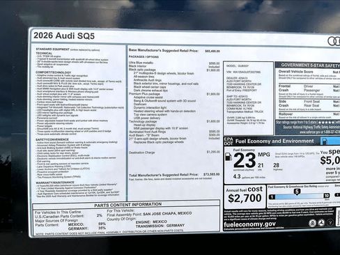 New 2026 Audi SQ5 Premium Plus AWD/4WD image 16