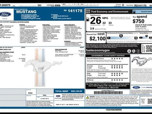 Used 2024 Ford Mustang Coupe RWD image 31