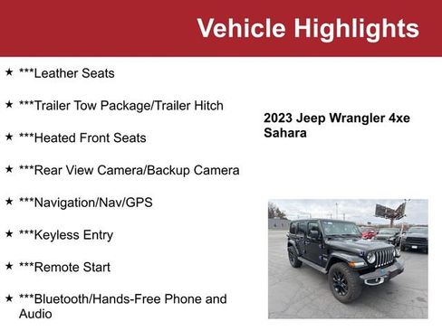 Used 2023 Jeep Wrangler Unlimited Sahara w/ Cold Weather Group image 2