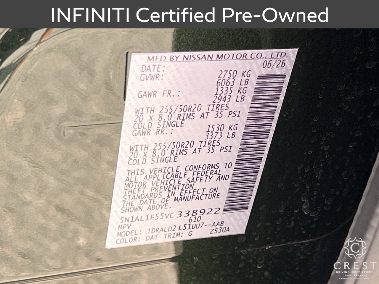 Certified 2027 INFINITI QX60 Luxe w/ Cargo Package FWD image 33