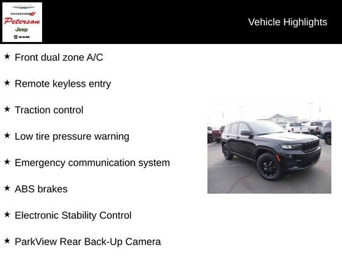 New 2025 Jeep Grand Cherokee Altitude image 6