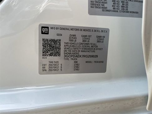 New 2024 Chevrolet Silverado 1500 W/T w/ Trailering Package image 33