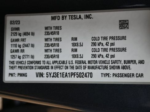 Used 2023 Tesla Model 3 Standard Range image 44