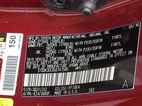 Used 2016 Toyota Sienna XLE AWD/4WD image 24