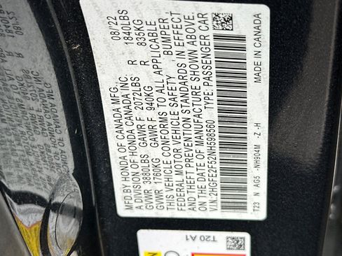 Used 2022 Honda Civic Sport image 35