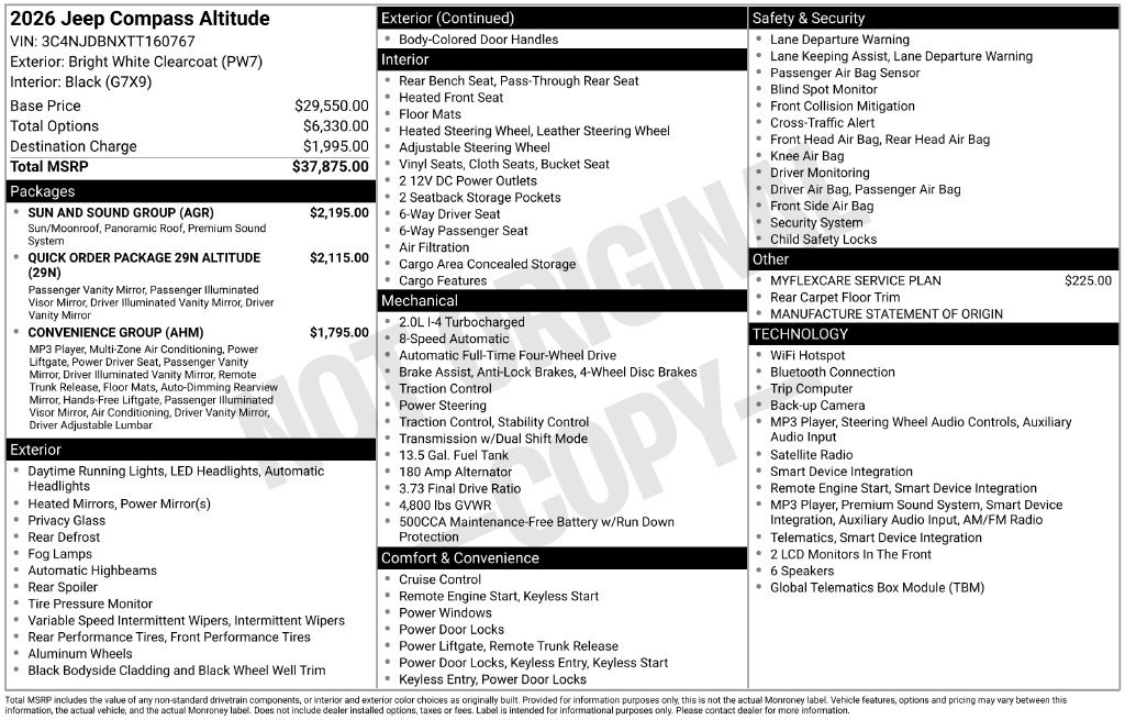 New 2026 Jeep Compass Latitude w/ Sun and Sound Group AWD/4WD image 34