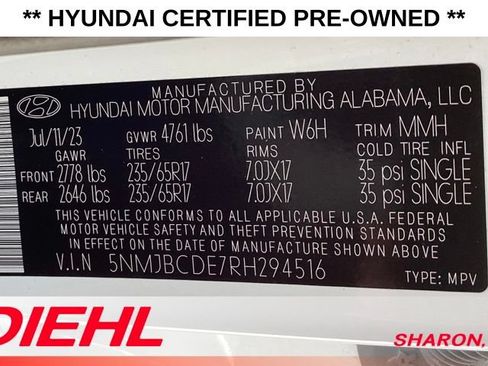 Certified 2024 Hyundai Tucson SEL AWD/4WD image 22