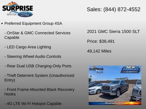 Used 2021 GMC Sierra 1500 SLT w/ SLT Premium Package AWD/4WD image 18