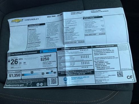 Used 2022 Chevrolet Trax LS w/ Tint and Cruise Package image 18