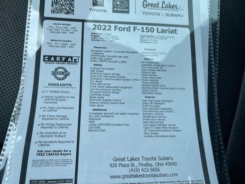 Used 2022 Ford F150 Lariat AWD/4WD image 27