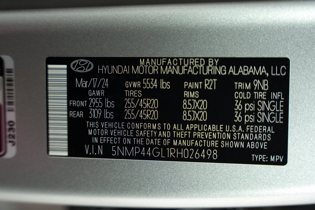 Certified 2024 Hyundai Santa Fe Limited FWD image 39