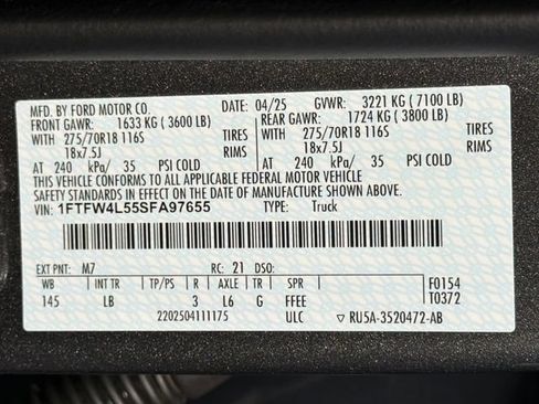 Used 2025 Ford F150 Tremor w/ Bed Utility Package AWD/4WD image 36